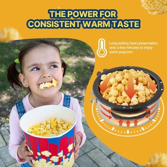 Popcorn Maker, 480W Popcorn Popper Machine, 4 Oz Kettle Makes 1.5 Gallon per Bat gallery