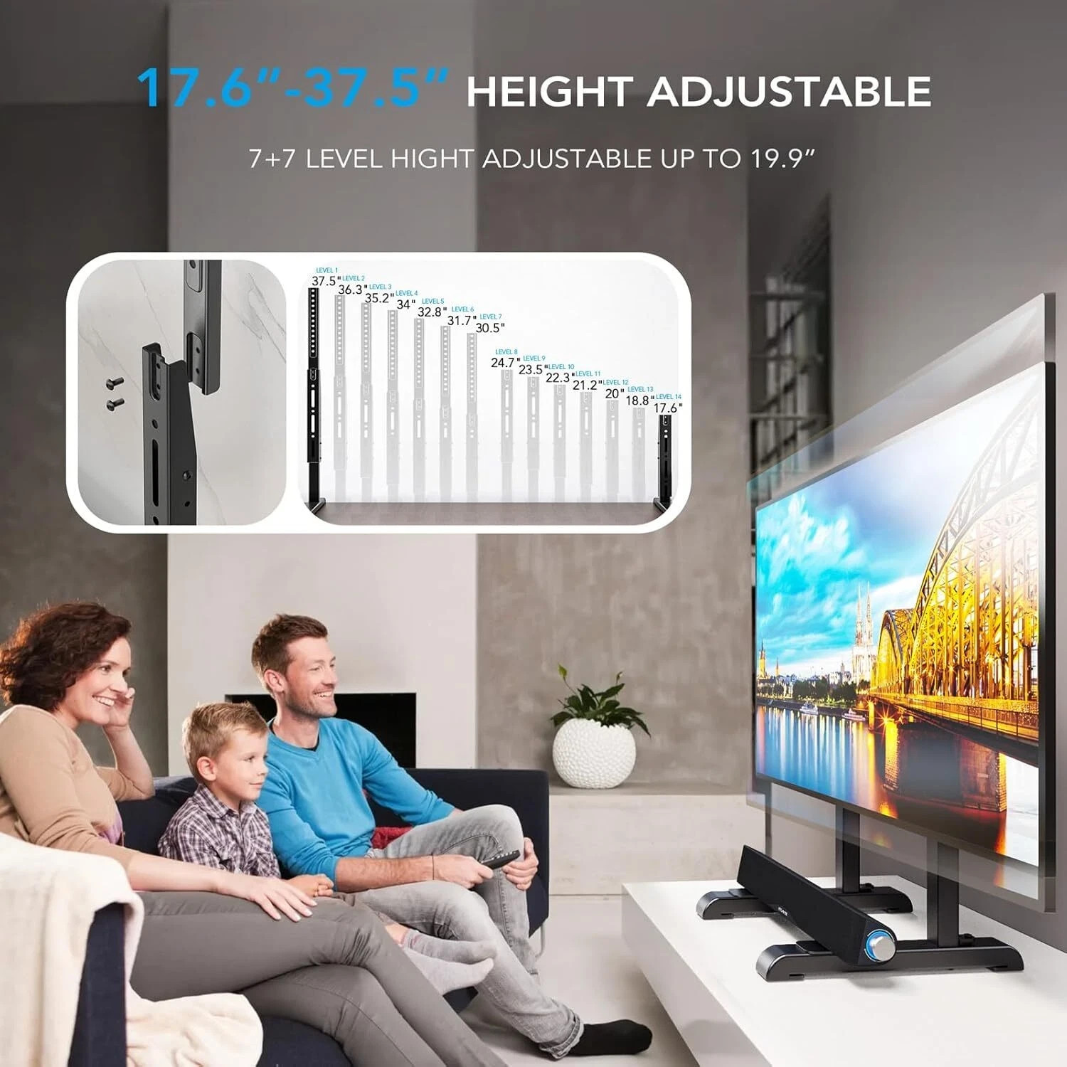 Universal TV Stand, Table Top TV Stand Base Replacement for Most 37 to 86 Inch gallery