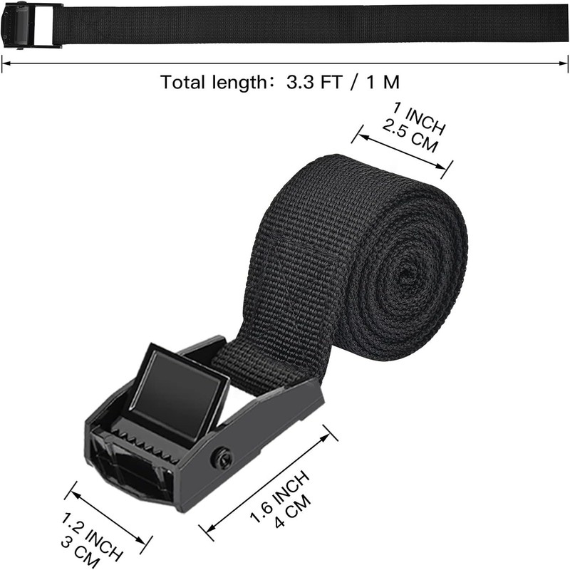 Tie Down Straps Cargo Lashing Straps, Heavy Duty Cam and Cinch Straps3.3' x 1" gallery