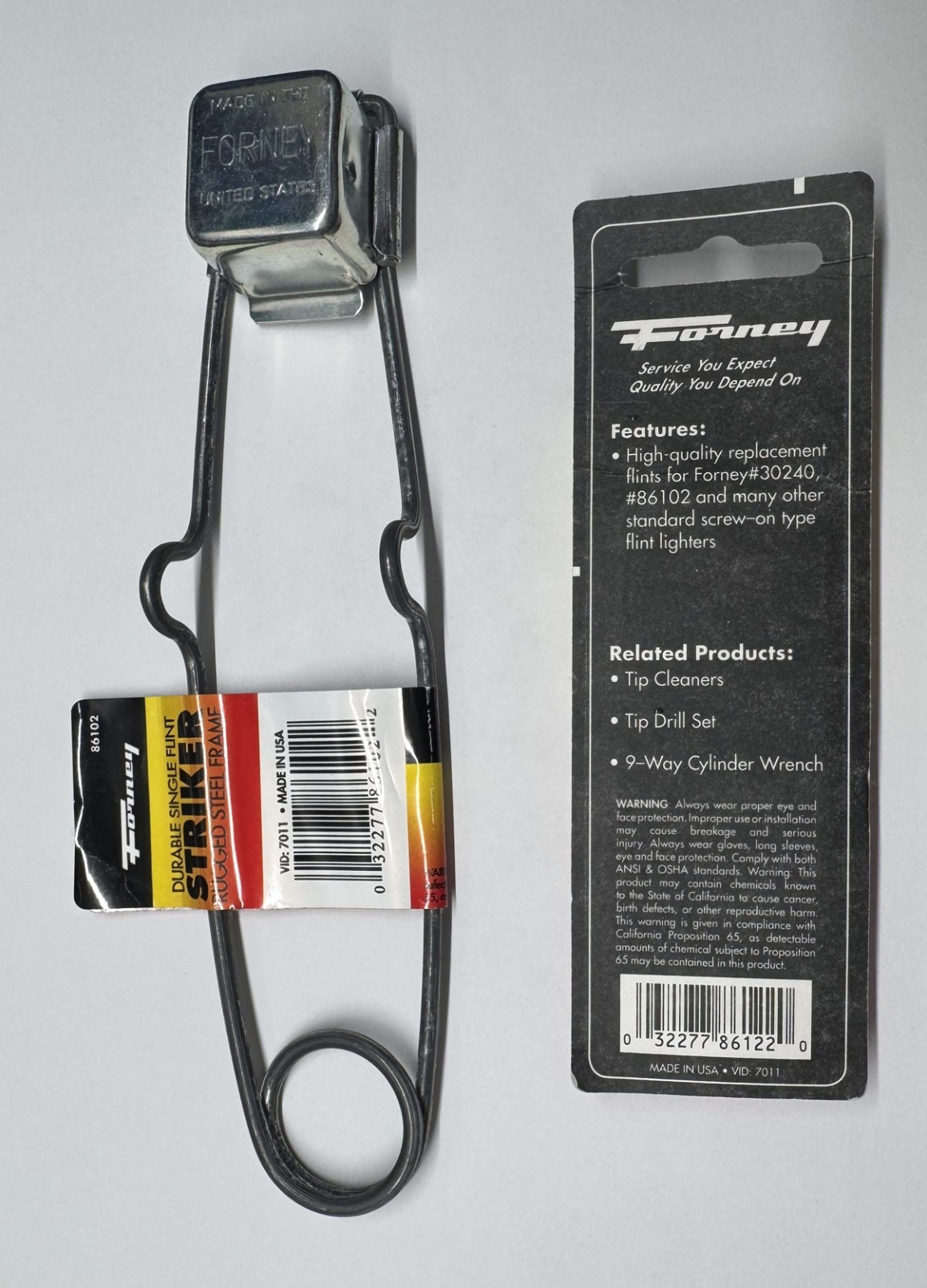 Forney Single Flint Spark Lighter 86102 with 5 pack Striker Replacement Flints gallery