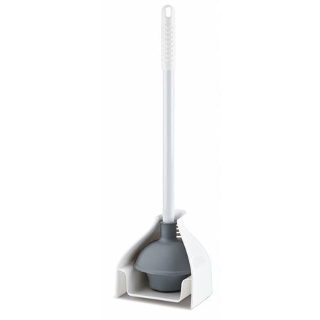 Libman 598 Toilet Plunger And Caddy Set, Rubber Plunger, 5 In Cup Dia, 18 In L gallery