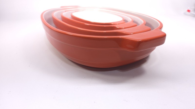 KITCHENAID Chip Resistant Ceramic Nesting Baking Dishes Set Of 4 Orange WN321 gallery