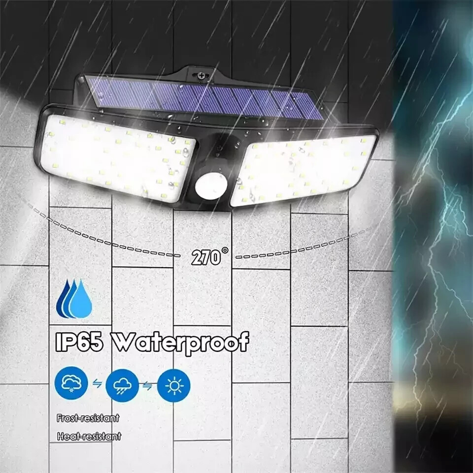 Waterproof 100 LED Solar Powered Light Outdoor PIR Motion Sensor Garden gallery