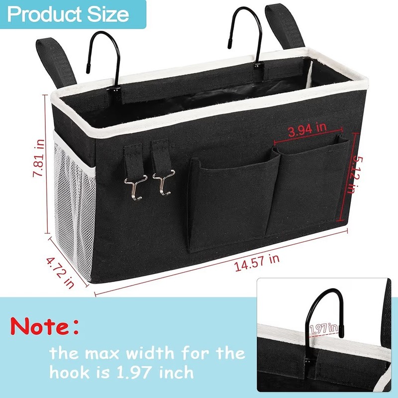 Bedside Caddy/Bedside Storage Bag Hanging Organizer for Bunk and Hospital... gallery