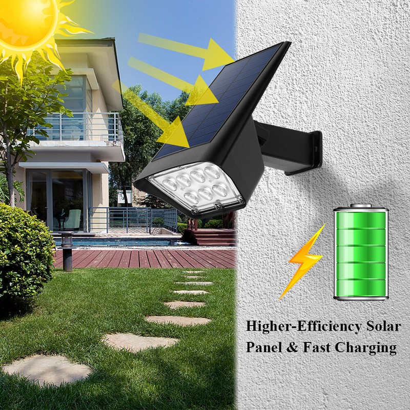2-Pack Outdoor Solar Landscape Lights Spotlight For Pathway Garden Wall Garage gallery