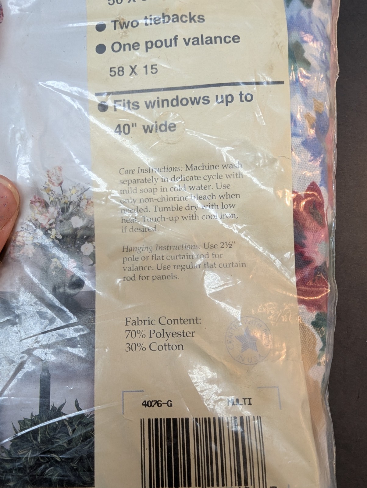 Window In A Bag Somerton 5 Piece Set Curtains 56 x 84 Tiebacks Pouf Valance gallery