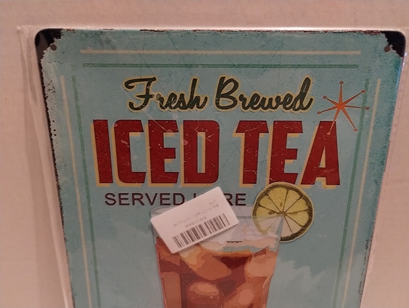 Fresh Brewed Iced Tea Metal Sign, Retro Diner Decor, Cafe Decor,Kitchen Decor gallery