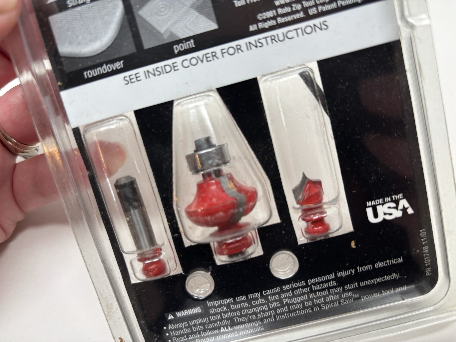 Rotozip Roto Zip 1/4” Shank Bits Starter Pack For Plunge Router Attachment gallery