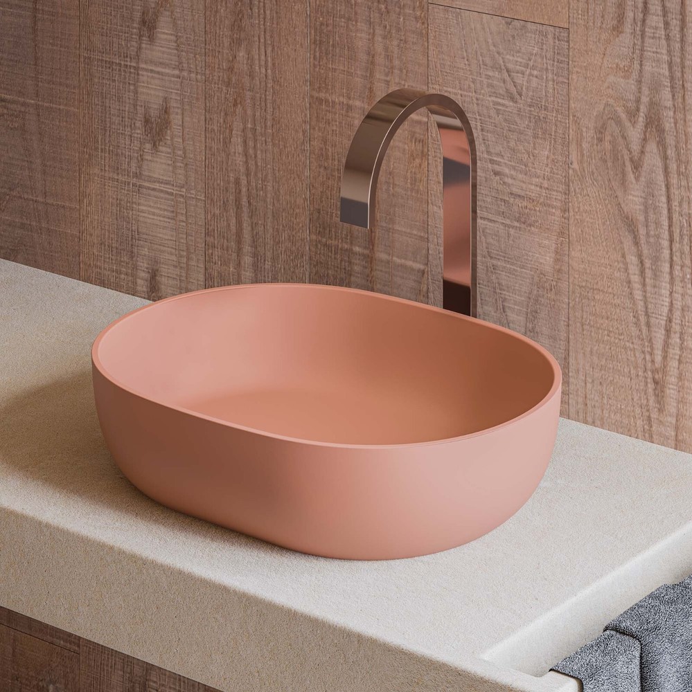 Ruvati 19" Sedona epiStone Solid Surface Modern Bathroom Sink- RVB2119TL REFRB