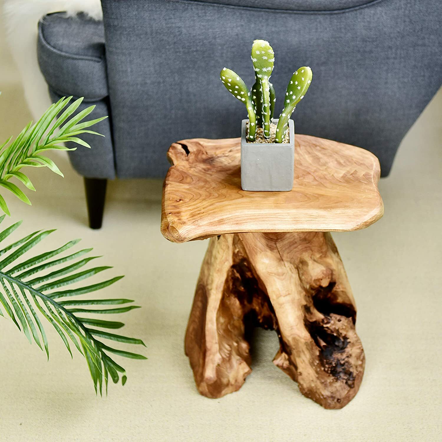 Tree Stump Stool Live Edge, Natural Edge Side Table, Plant Stand, Nightstand gallery