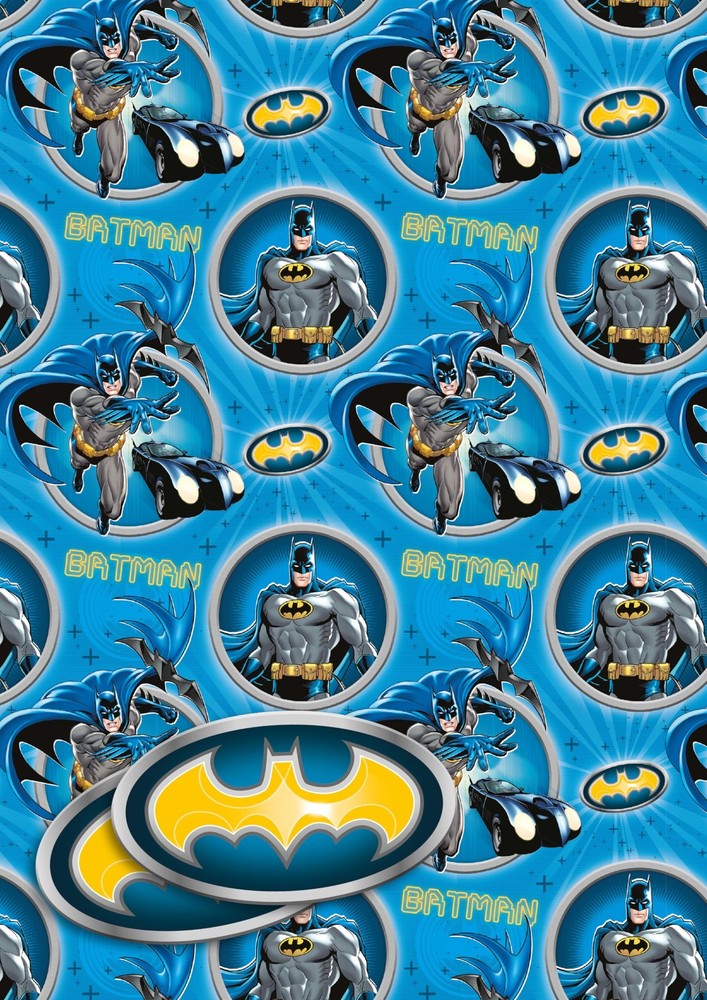 Batman Gift Wrapping Paper 2 Sheets 2 1 sheet (Pack of 1), multi-coloured