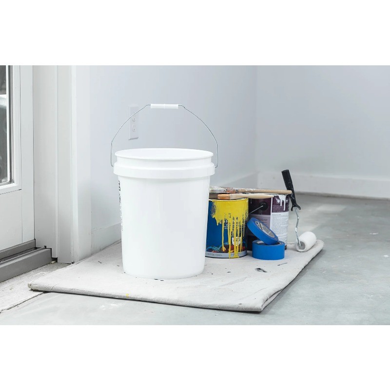 (2 pack) United Solutions 5 Gallon Round Utility Bucket, Comfort Handle, Plastic gallery