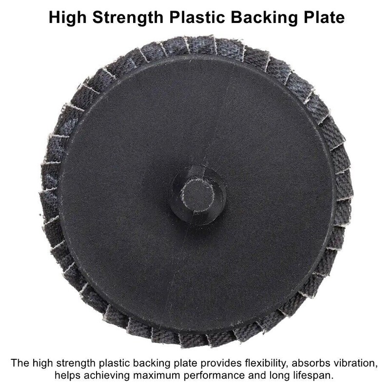 20pcs 2inch Flat Flap Disc Roll Lock Sanding Grinding Wheels 40 60 80 120 Grit gallery