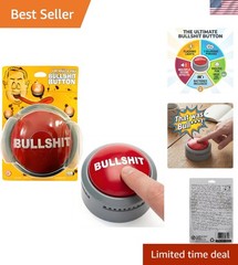 Official Bullshit Button with 5 Funny Phrases – Ideal for Friends and Family