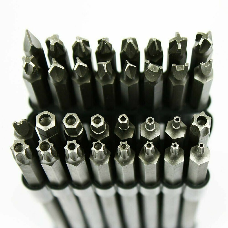 32PC Extra Long 6" Security Bit Tamperproof Set Hex Torx Star Pozi Tri-Wing gallery