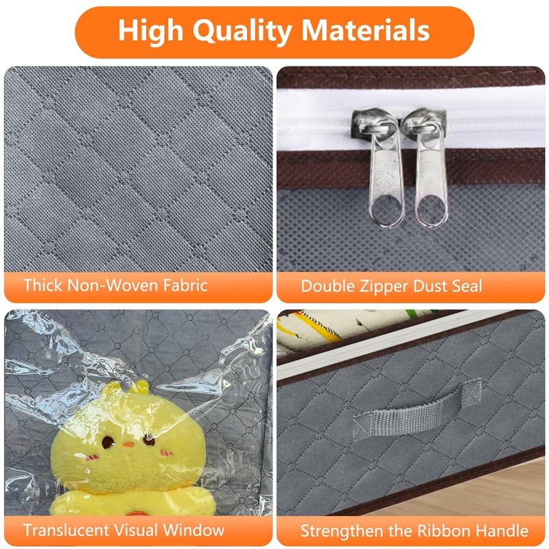 90L Under Bed Storage Containers,4Pack Closet Organizers and Storage Bins,for... gallery