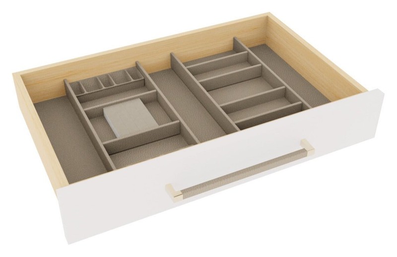 TAG Hardware Contour Modular Drawer Organization System | Faux Leather Trim-to-F gallery