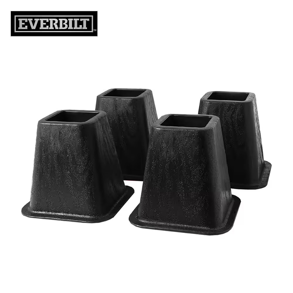 6 In. Black Bed Risers (4-Pack) gallery