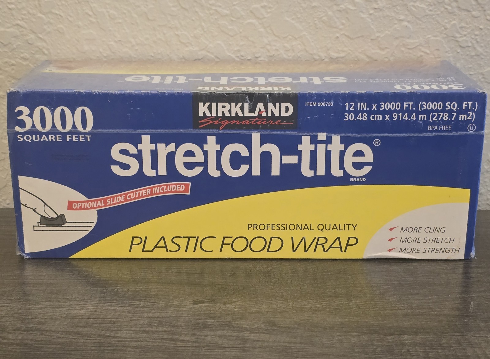 Kirkland Signature Stretch-Tite Premium Plastic Food Wrap 12" X 3000 ft gallery