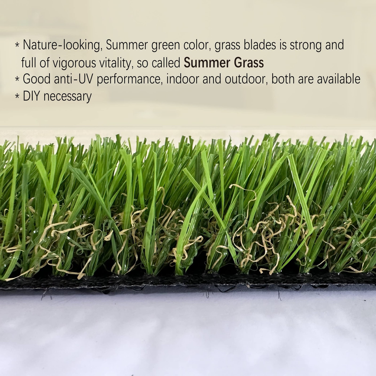 Artificial Grass Decoration Strip Indoor/Outdoor DIY Fake Grass (Summer Grass, W gallery