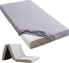 Cot Sheets 25″ x 75″ Small Single Sheet Fitted for 25 x 75 x 4, Gray