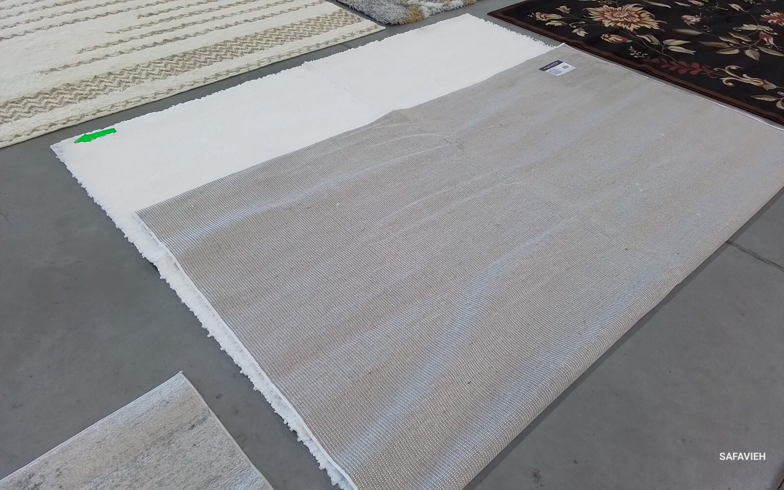 WHITE 9'-0" x 12'-0" Stained Rug, Reduced Price 1172770695 AUG900A-9 gallery