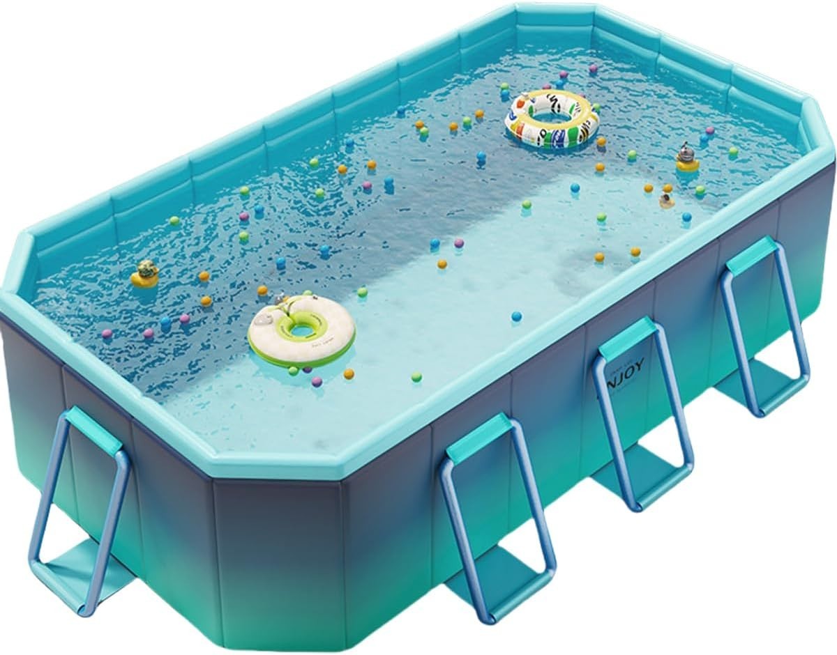 Foldable Pool, Non-Inflatable Kids' and Adults' Outdoor Swimming Pool, Large gallery