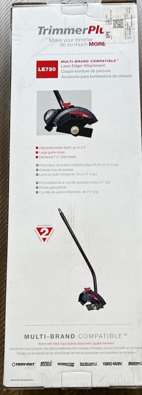 Trimmer Plus LE720 Lawn Edger Attachment Multi Brand Compatible 41BJLE-C902 NEW gallery