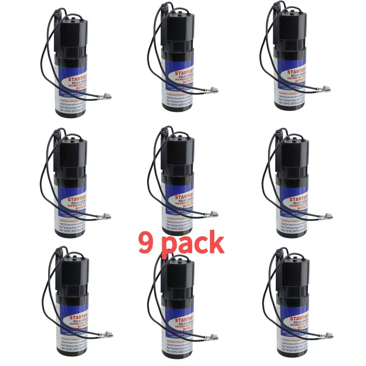 9 pack SPP6 Hard Start Capacitor Replacement 115V Thru 288VAC Hard Start kit gallery