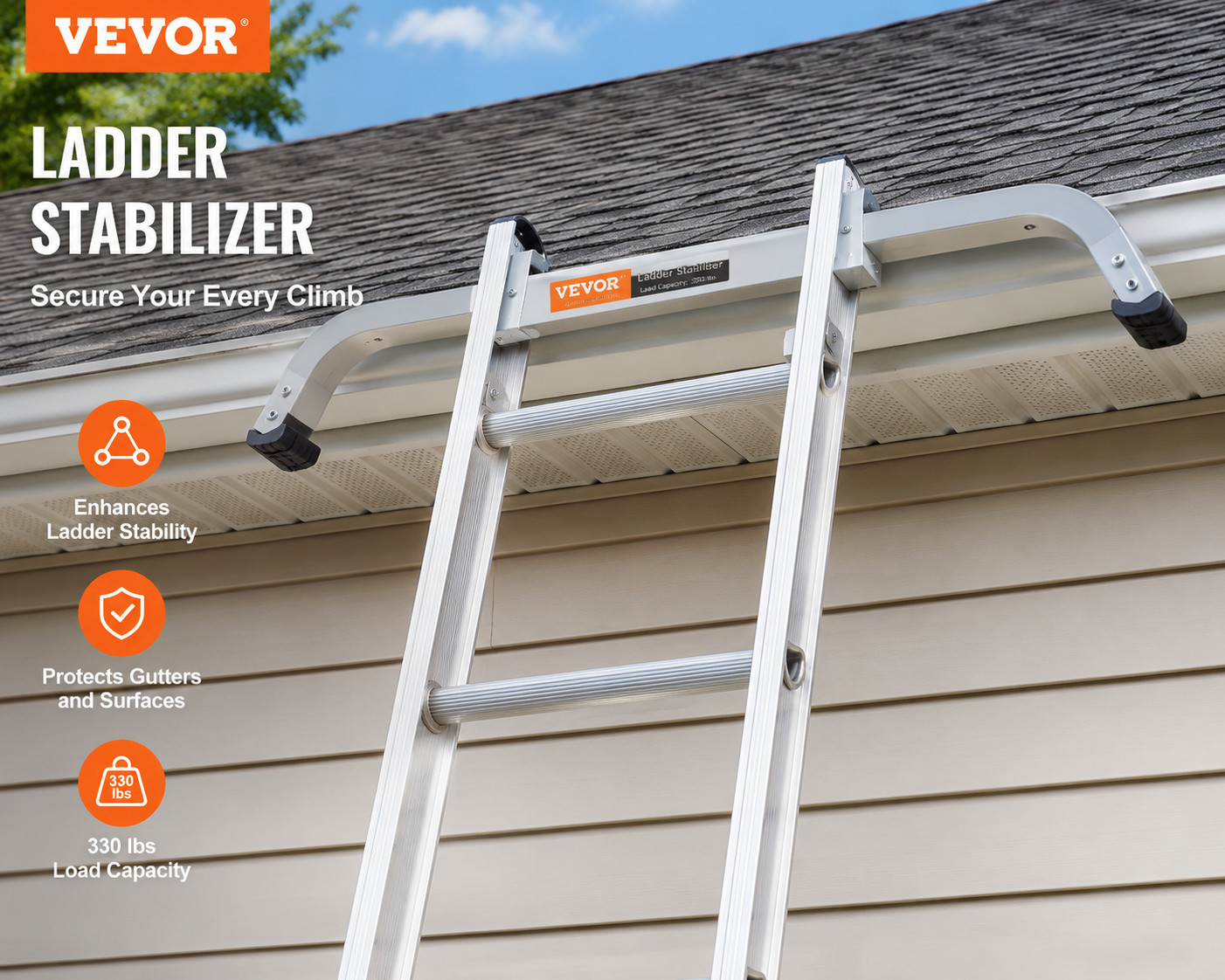 VEVOR Ladder Stabilizer KH-WD01 Extension Ladder Standoff Open Box 330lb gallery