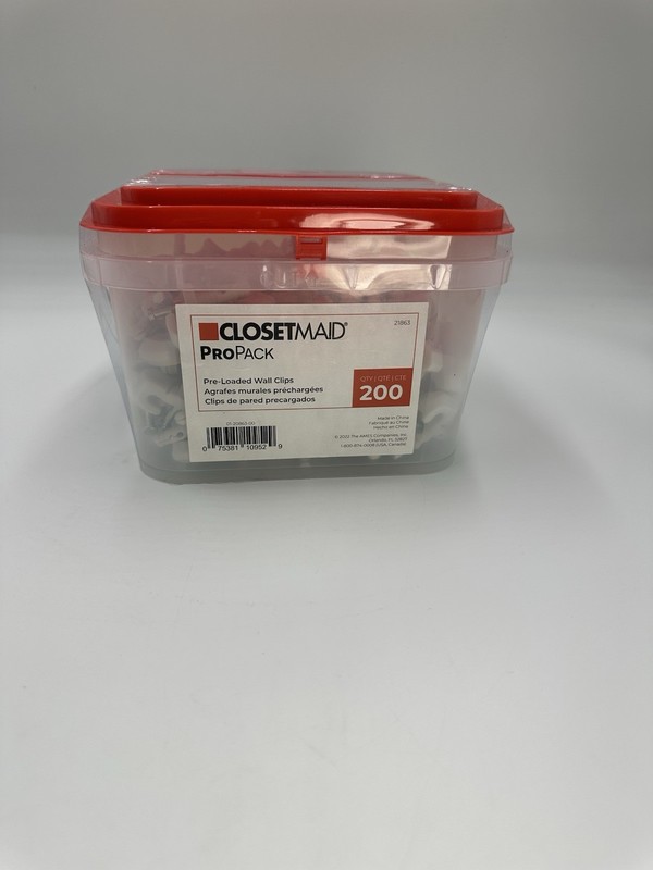 Propack Pre-Loaded Wall Clips (200-Piece) Closet Maid gallery