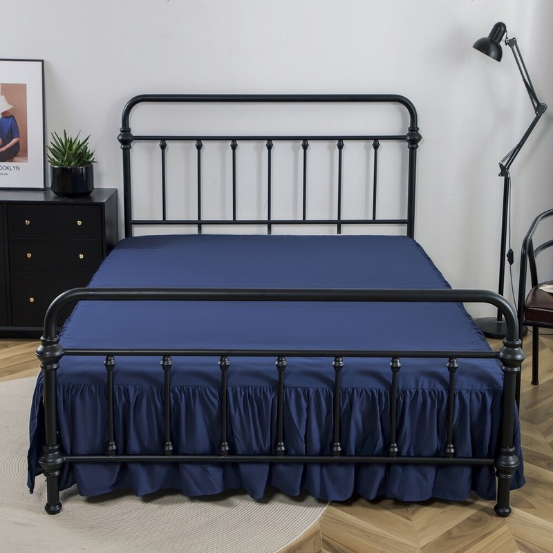 Luxury Dust Ruffle Microfiber 14"Drop Super Soft Pleated Bed Skirt Tailored Drop gallery