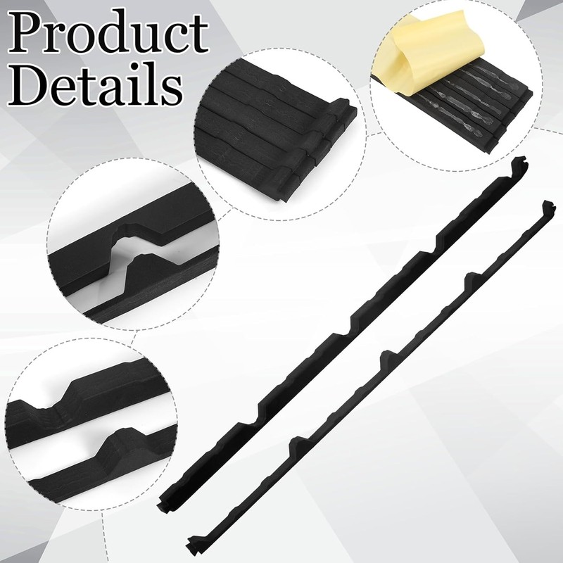 20 Pcs 9 Inch Outer Ribbed Profile Foam Closure Strips 3 ft Long Strips gallery