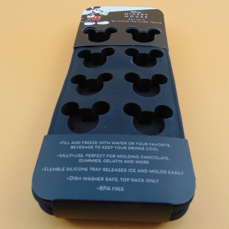 Disney Mickey Mouse Silicone Ice Cube Trays Set of 2 BPA Free Black Molding New gallery