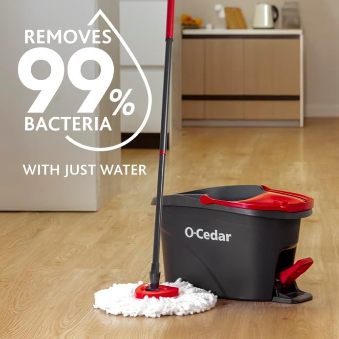 O-Cedar Easywring Microfiber Spin Mop & Bucket + 3 Extra Refills gallery
