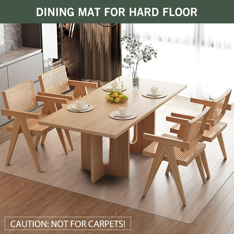 Clear Waterproof Plastic Floor Mat 5' x 7' - Non-Slip & Pet Friendly gallery