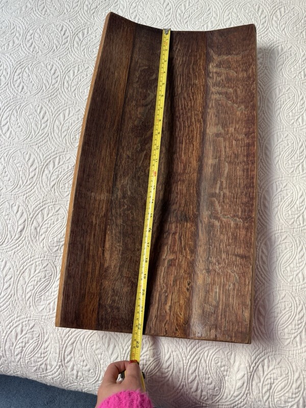 Medium Brown Wood Rectangular Serving Tray 20" x 10" Solid Plain Design gallery