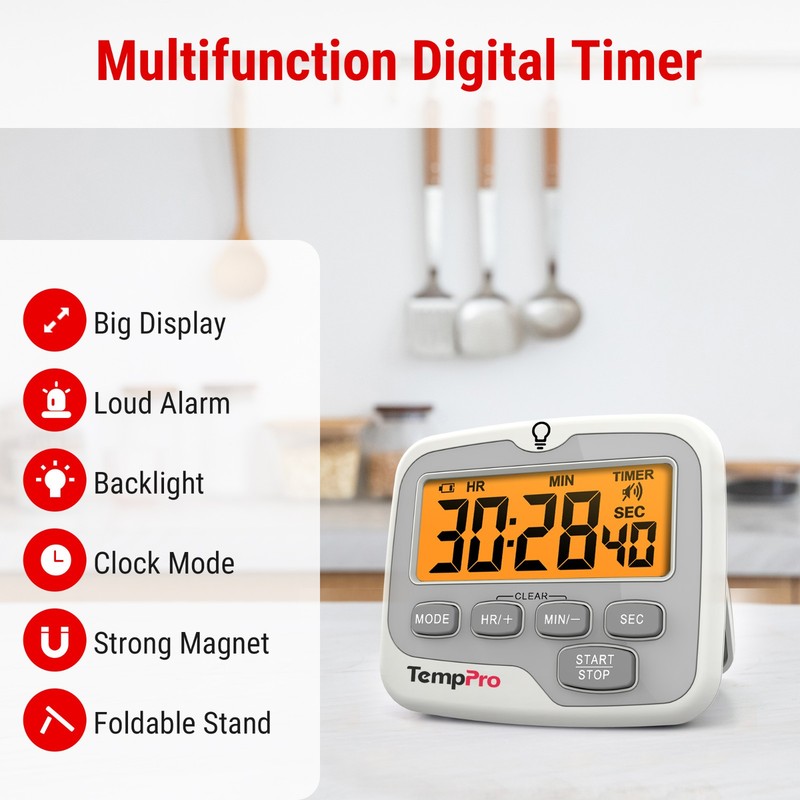 Large LCD Digital Kitchen Cooking Timer Count-Down Up Clock Loud Alarm Magnetic gallery