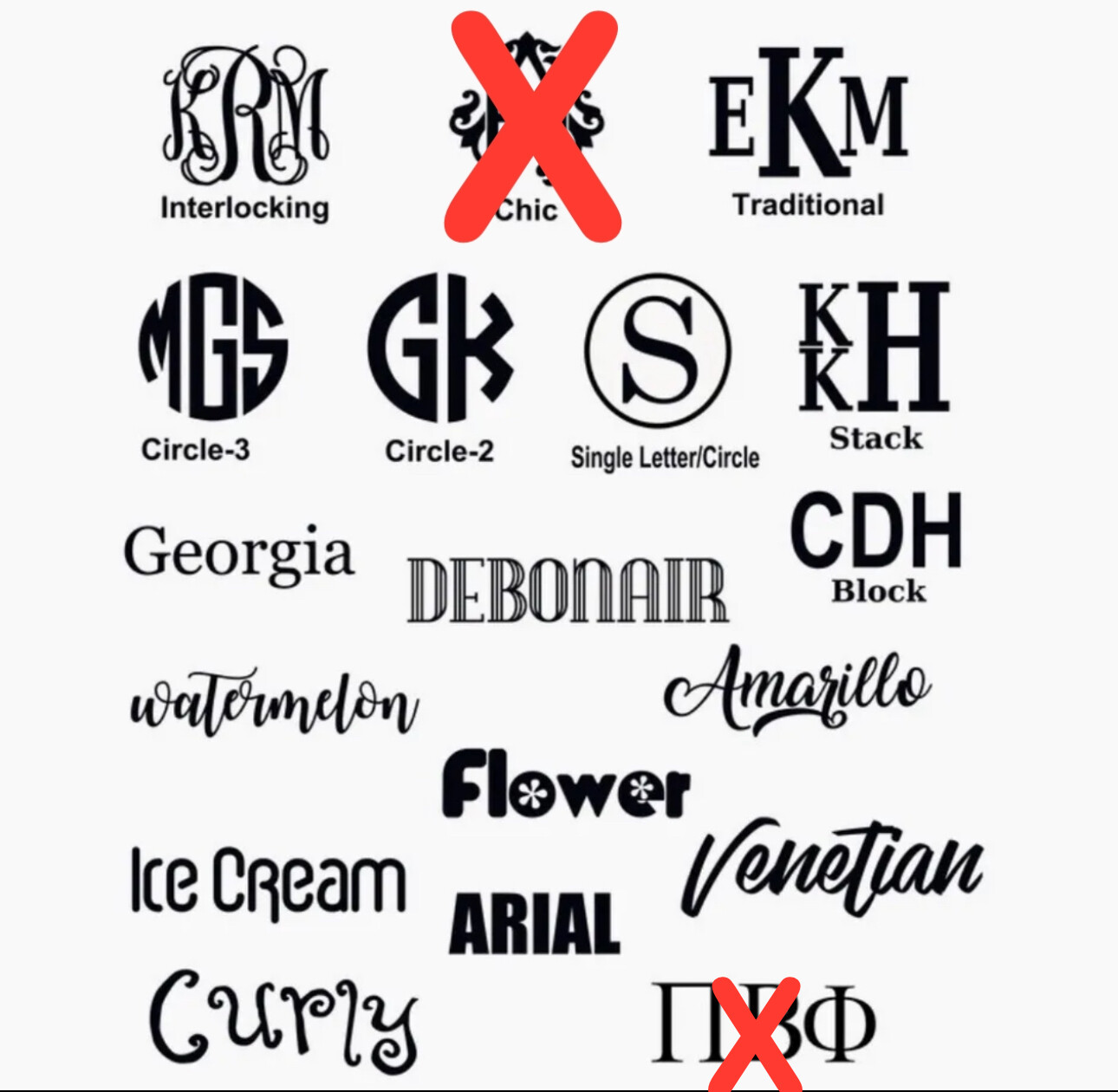 Monogram Custom Made Vinyl Decal • Custom & PERSONALIZED FOR YOU gallery