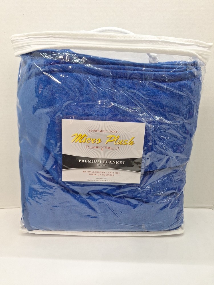 Micro Soft Supremely Soft Premium Blanket Throw 50x60 Hypoallergenic Anti-pill