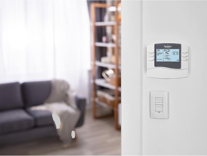 AprilAire 8463 Programmable Thermostat dual powered thermostat- 1-heat/1-cool gallery