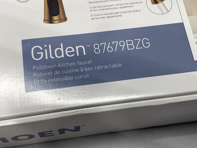 Moen Gilden High Arc Pulldown Kitchen Faucet Bronzed Gold BZG - 87679BZG gallery