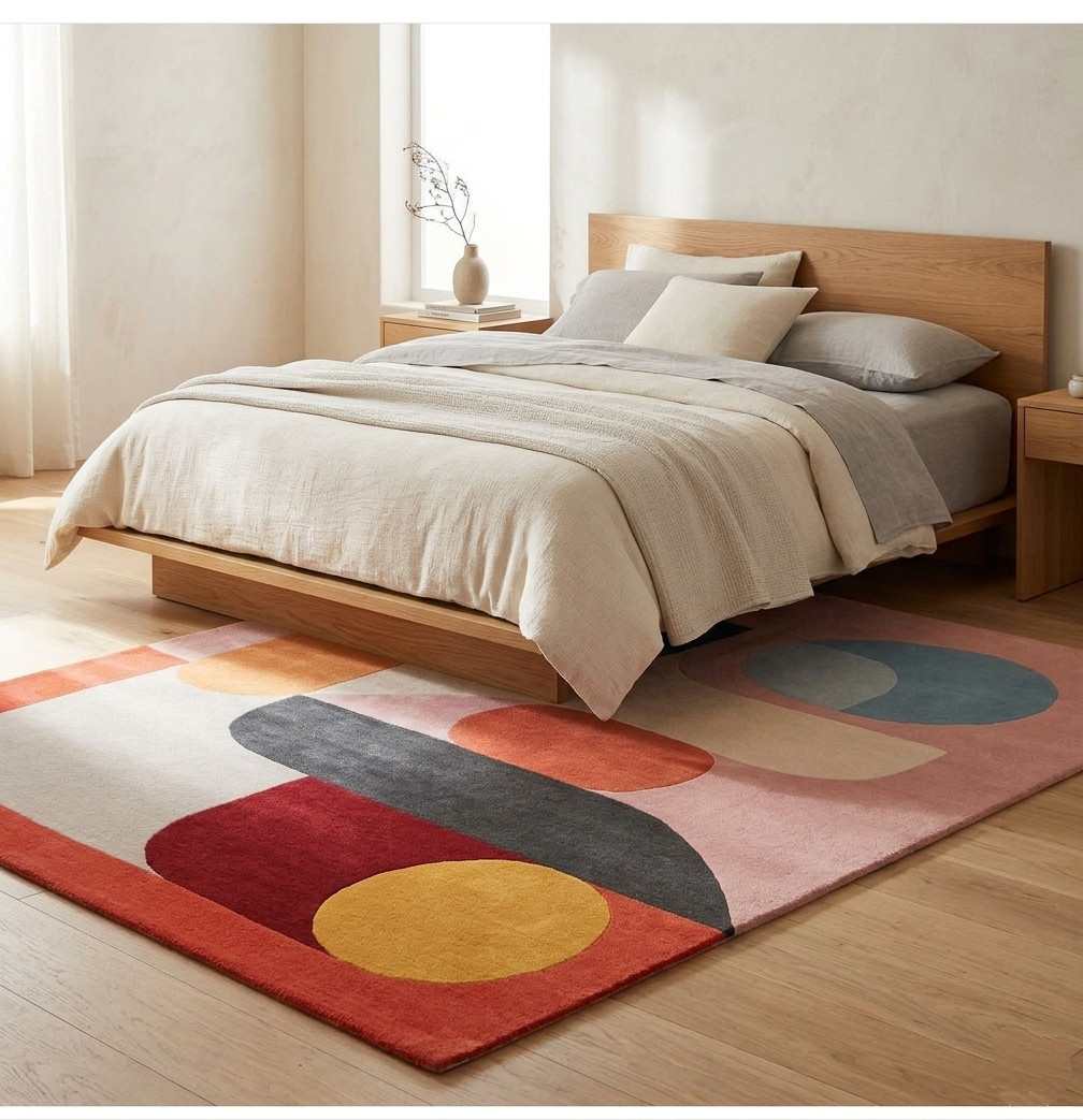 Designer Modern Hand-Tufted 100% Wool Area Rug Luxury Carpet for Home Décor Gift gallery