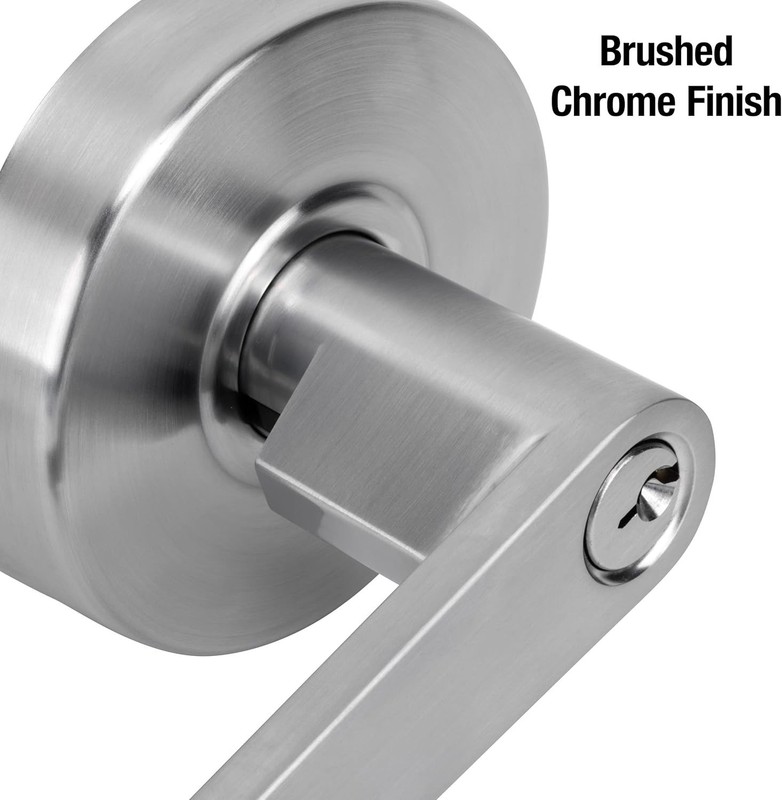 Master Lock Keyed Entry Door Lock, Brushed Chrome Finish Commercial Door Handle, gallery