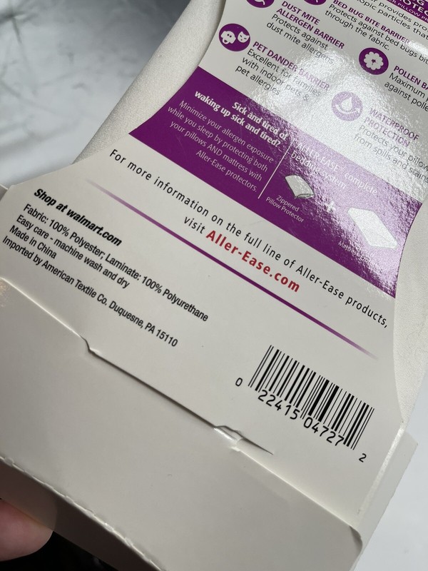 AllerEase Allergy & Bed Bug Protection Zippered Pillow Protector Standard gallery