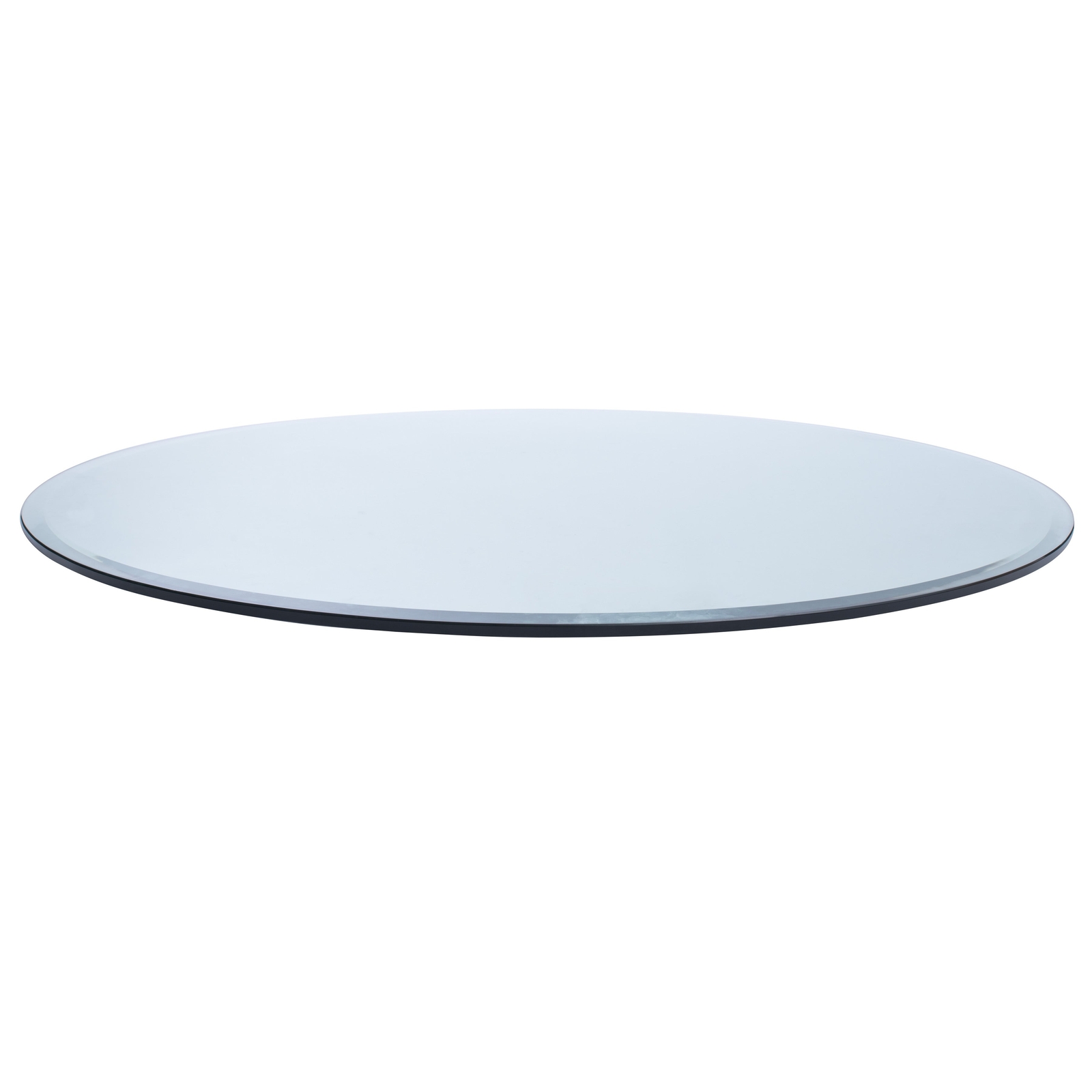48" Round Clear Tempered Glass Table Top 3/4" Thick Flat Polished Edge gallery