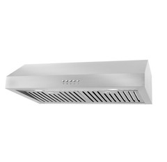 30 in Under Cabinet Range Hood (OPEN BOX) Stainless Steel, Washable Filters, LED