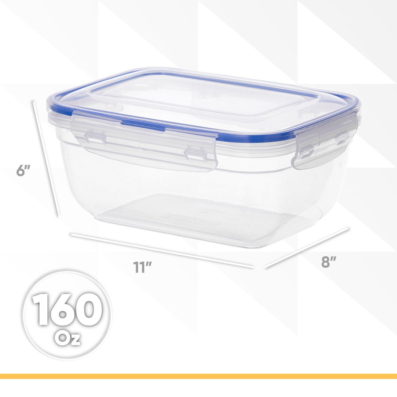 Large Plastic Food Storage Container with Airtight Lid, 5 Qt. Leakproof BPA Free gallery