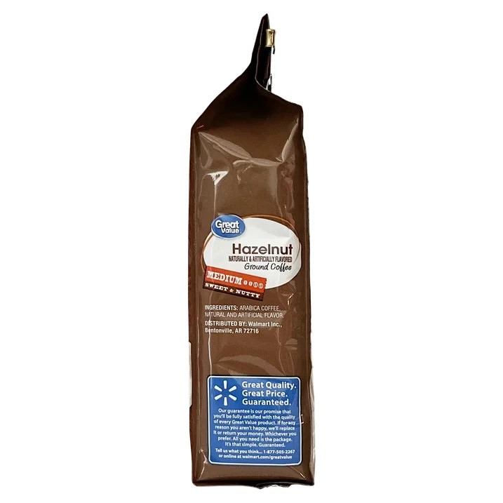 Great Value Hazelnut Medium Roast Ground Coffee, 12 oz Bag gallery