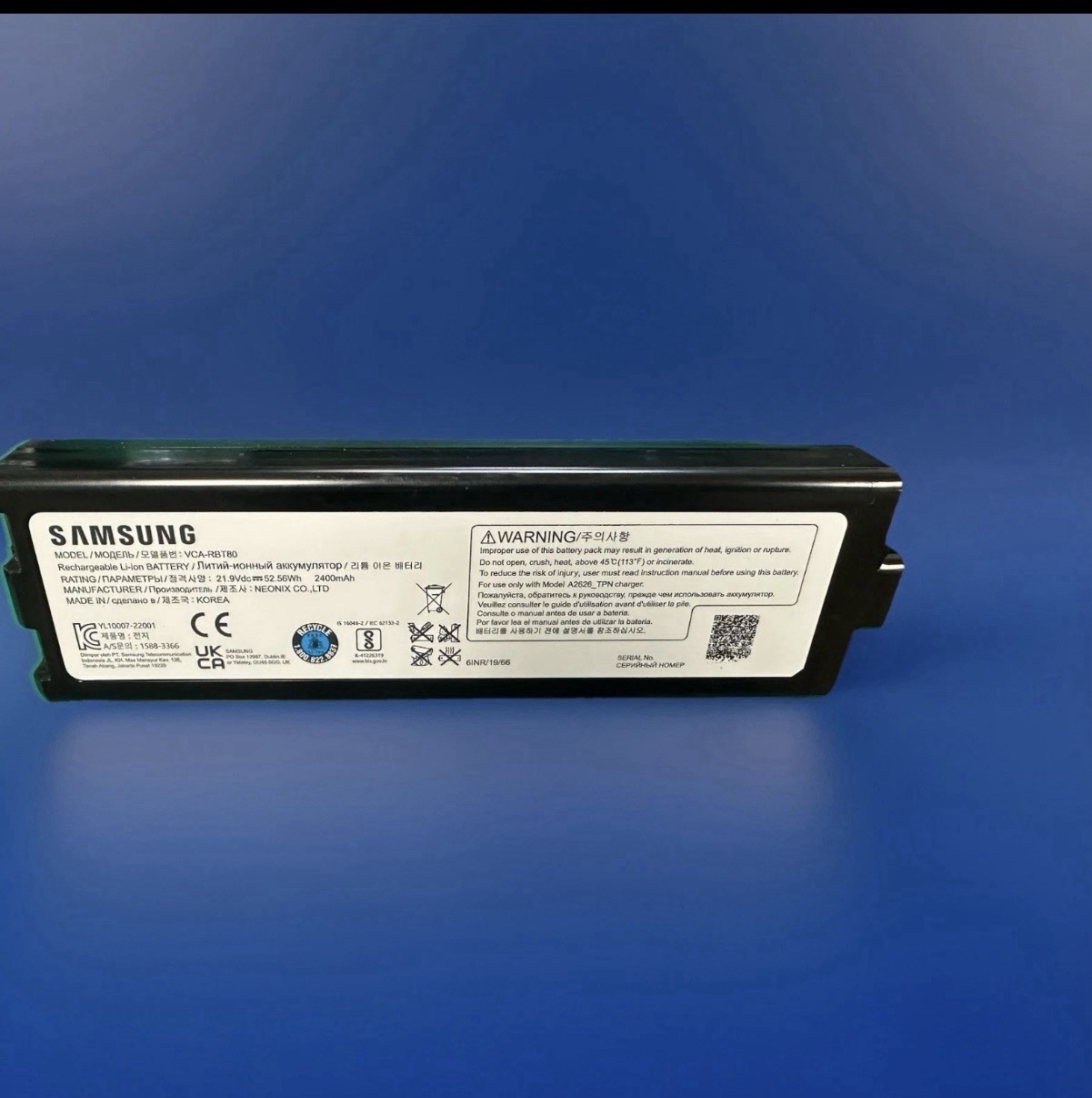 ORIGINAL SAMSUNG JET BOT BATTERY VCA-RBT80 VR30T Battery (DJ96-00233A) gallery